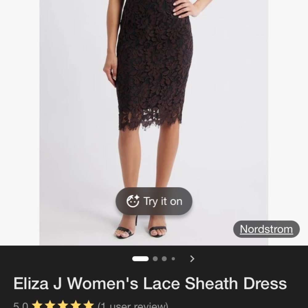 Eliza J Elegant Black Lace Dress